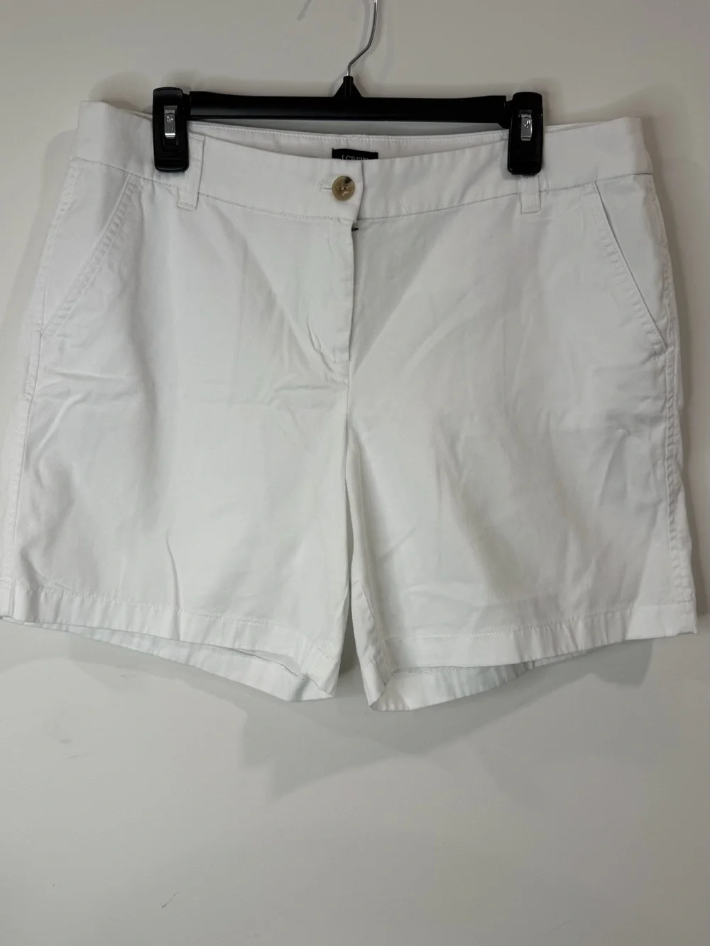 J.Crew Women’s White Cotton Chino Shorts Size 12 Classic Casual